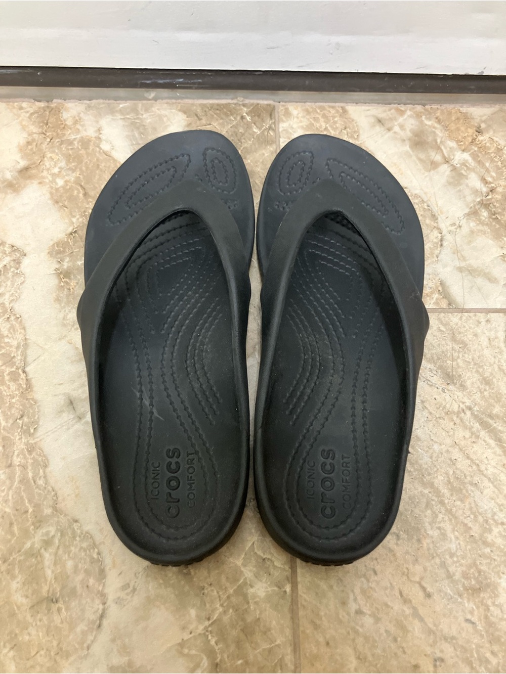 Crocs Kadee II Black Flip Flop Sandals Women’s Size 8